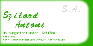 szilard antoni business card